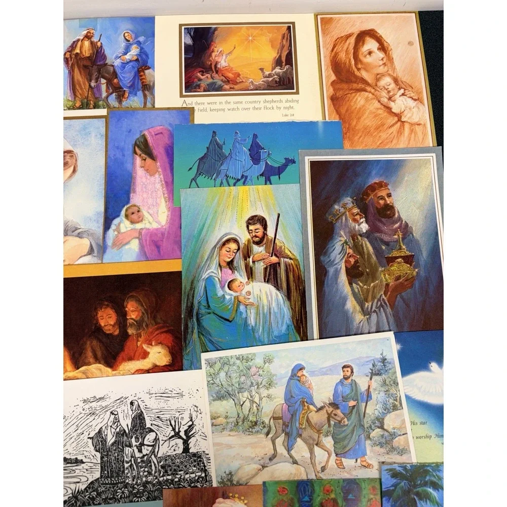 Vintage Christmas Cards Fronts ONLY for Scrapbooking Crafts Decoupage Lot of 50+